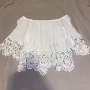 Off the shoulder crop top